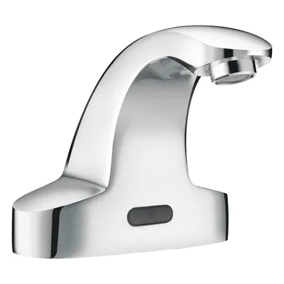 SLOAN Bathroom Sensor Faucet: SF, Brass, Chrome Finish, Centerset, Battery, Back-Check Tee - Centerset Sensor Bathroom Faucets