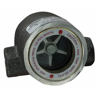 Dwyer Window Sight Flow Indicator with Impeller: Rotor, 316 Stainless Steel, 1 1/4 in FNPT - Flow Sights with Indicator