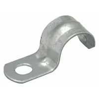 Conduit & Pipe Strap Clamp, One-Hole: 1 1/2 in Trade Size, Steel, EMT (MPN 2086)