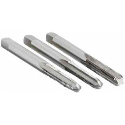 WIDIA GTD Three-Piece Hand Tap Set, #10-24 UNC, 2B, 4 Flute, High Speed Steel - Three-Piece Hand Tap Sets