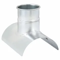 Steel branch fitting for 10 in diameter ductwork, with a 90° angle and 16 in overall length. Used to connect a branch duct to a main duct in industrial ventilation and dust collection systems.