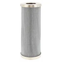 Hydraulic cartridge filter element with fiberglass media. Designed for use in hydraulic filtration systems to remove contaminants from hydraulic fluid, protecting pumps, valves, and actuators in industrial machinery and mobile equipment.