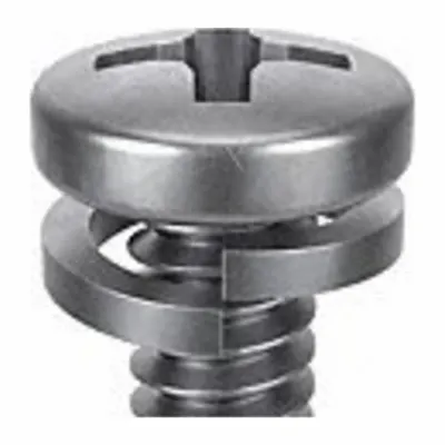 SEMS Screw: Split Lock, M6x1.00 Thread Size, 16 mm Lg, Stainless Steel, Passivated - Machine Screws with Split Lock Washers