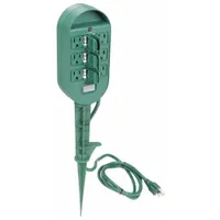 APPROVED VENDOR Remote Control Power Stake: 6 ft Lg, 14/3, 5-15P Plug, 6 Outlets, 15 A Current, SJTW (MPN 21RJ32)