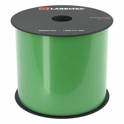 CREATIVE SAFETY SUPPLY LabelTac Pro Model Reflective Supply: 4 in x 75 ft, Vinyl, Green (Gloss) - LabelTac Thermal Transfer Continuous Label Rolls