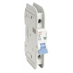 B-Curve miniature circuit breaker for branch circuit protection in industrial control panels, HVAC equipment, and lighting systems. Rated 2 A, 277V AC and 48V DC with 10kA interrupting capacity at 277V AC. Lug terminal connection. 1-pole DIN rail-mount UL489 listed.