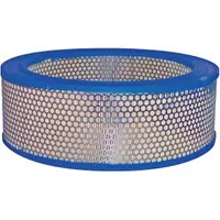 Round engine air filter with axial seal. Overall height 4 inches. Removes airborne contaminants from engine intake air. Suitable for automotive and industrial engines requiring a round, axial seal configuration