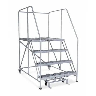 COTTERMAN Mobile Work Platform: 3.3 ft Platform Ht - Max, 36 in x 60 in, Steel - Manual-Lock Rolling Single-Access Platforms