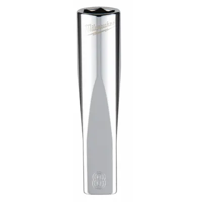 MILWAUKEE Deep Well Socket: Metric, 1/4 in Drive Size, 8 mm Socket Size, 6-Point - Anti-Roll Hand Sockets