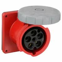 HUBBELL Pin and Sleeve Receptacle: Red, 277/480V AC, Three Phase, 60 A, 4 Pole, 5 Wire (MPN HBL560R7W)