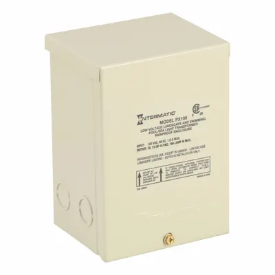 INTERMATIC Pool Light Transformer: 100 W Max Power Consumption, 120V AC, 12V AC/13V AC/14V AC - Landscape, Pool & Spa Lighting Transformers