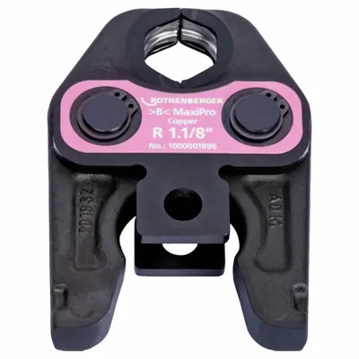 ROTHENBERGER Press Jaw: 1 1/8 in Pipe, Copper, For MaxiPro, Std Tool Types - Jaws & Rings for Standard & Extended Press Tools