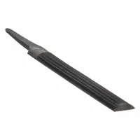 Machinists File: Double-Cut, Single Edge Cut, Smooth Cut, 4 in Lg without Tang, 7/16 in Wd, 04762N