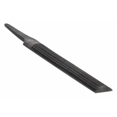 NICHOLSON Machinists File: Double-Cut, Single Edge Cut, Smooth Cut, 4 in Lg without Tang - Double-Cut Half-Round Files