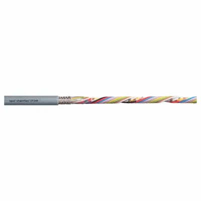 CHAINFLEX Data Cable: 22 AWG, 10 Conductors, Order by the Foot, PVC Jacket - Continuous Flexing Data Cables