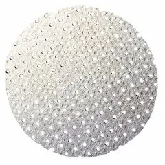 Round desiccator plate made of Minerit HD material with a 9-inch diameter. Designed as a shelf inside a desiccator to hold samples or labware above the desiccant. Suitable for moisture-sensitive storage and analytical workflows.