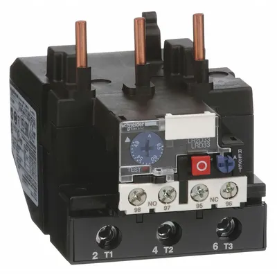 SCHNEIDER Overload Relay: Thermal Protection, 3 Poles, 1NO/1NC, Phase Loss Sensitivity - IEC Thermal Overload Relays