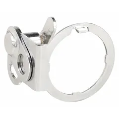 Padlock attachment for Class 52 series flush push buttons. Mounts on a 30 mm panel diameter. Used to lock out push-button actuators during maintenance, supporting lockout/tagout procedures in industrial control stations.