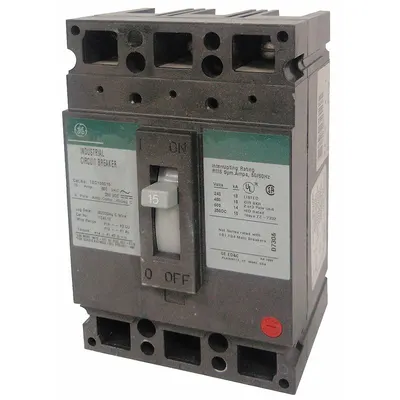 GE Molded Case Circuit Breaker: 25 A Amps, 14kA at 277V AC, Fixed, Line/Load Lug - TED-, TEHD-Frame GE Molded Case Circuit Breakers