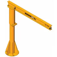 TIGER TRACK Jib Crane: Foundationless, 250 lb Load Capacity, 10 ft Overall Beam Lg (MPN 350F-250-10-10)