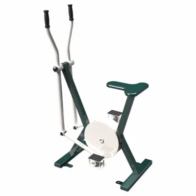 TRIACTIVE USA Exercise Bike: 58 in Overall Ht, 36 1/2 in Overall Lg, 20 in Overall Wd - Outdoor Fitness Stations