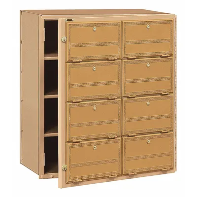 SALSBURY INDUSTRIES Mailbox: Not USPS Master Lock Compliant, 8 Doors, Horizontal - Multi-Unit Mailboxes