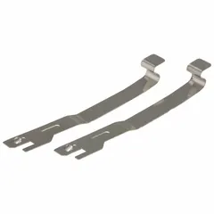 Steel retaining kit for securing contact blocks and modular components in industrial control stations and enclosures. Prevents loosening from vibration in machining, material handling, and HVAC applications, ensuring reliable electrical connections.