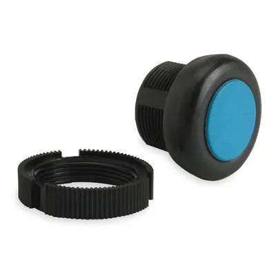 SCHNEIDER Flush Push Button: Blue, 22 mm Mounting Size, Non-Metallic - Flush-Mount & Recessed Push-Button Operators