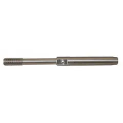 This right-hand external thread locking stud is made of stainless steel and designed for use with galvanized steel rope. It features a 5/16"-24 thread size and a 3/4" thread length, providing a threaded termination point for rope ends in rigging and lifting assemblies.