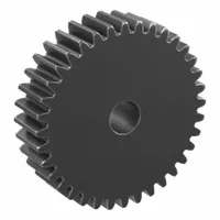 Hubless Spur Gear: Module m 1.5, 36 Teeth, 10 mm Bore Dia, Black Oxide Coated Carbon Steel, Hubless (MPN SSA1.5-36)