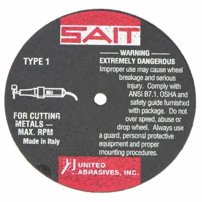 UNITED ABRASIVES-SAIT A36T General Purpose Cut-Off Wheel - General Purpose Cut-Off Wheels for Carbon & Stainless Steel