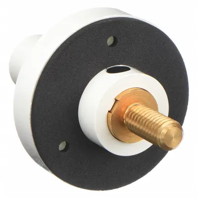HUBBELL Single Pole Receptacle: White, Straight Taper Nose Mating, Threaded Stud Termination - Receptacles with Threaded Stud Terminations