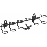 APPROVED VENDOR Multi-Ring Tool Holder: 1/4 in Peg Hole, For 1 in Pegboard Hole Spacing, Black, 2 PK