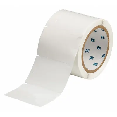 BRADY Pre-Cut Label Stock Roll: 2 in x 3 in, Acrylic, Aggressive Adhesive/Permanent Adhesive - Brady Thermal Transfer Precut Label Rolls