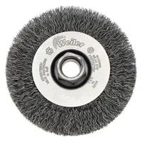 WEILER Wire Wheel Brush: Crimped Steel, 4" Dia x 1/2" Wd, 5/8"-11 Arbor, 0.014" Fill (MPN 93022)