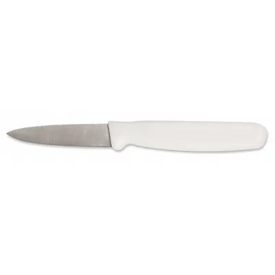 CRESTWARE Paring Knife: Straight, 3 1/2 in Overall Lg, Steel Blade, Polypropylene Handle - Paring Knives