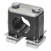 STAUFF Beta Clamp: Smooth Bore, 316 Stainless Steel Clamp, Polypropylene Cushion, For 1 Lines (MPN CRA-325.4-ACT-DP-AS-U-W5-K-642012)