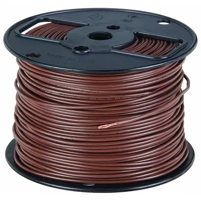 SOUTHWIRE Hookup Wire: 18 AWG Conductor Size, Brown, 500 ft Overall Lg - Machine Tool Wires