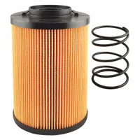 Cartridge hydraulic filter with cellulose media for removing contaminants from hydraulic fluid. Includes a spring for installation. Inside diameter 2-1/16 in. Compatible with Donaldson vehicles. Used in industrial and mobile hydraulic equipment