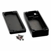 HAMMOND Enclosure: Die-Cast Aluminum, 5 in x 2 in x 1 in, NEMA 12/13/4/4X/6/6P, Screw On (MPN 1590Z063BK)