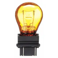 3457NA-2PK S8 Wedge Base Lamp, Amber, 14V AC, Double Filament