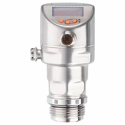 IFM Indicating Pressure Transmitter: 1 in BSPP, -1 bar to 25 mbar, 100 mA DC/2 VDC - Sanitary Digital Pressure Transmitters with 4-Pin M12 Connector