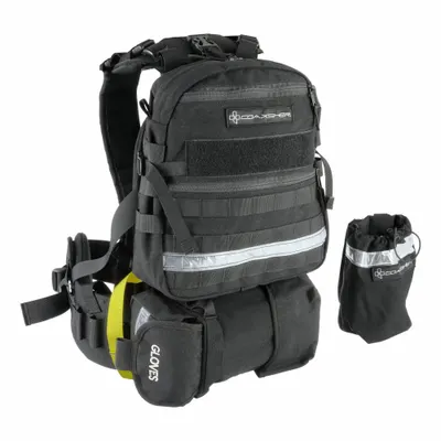 COAXSHER Wildland Fire Pack: 1000 Denier Cordura, Black - Wildland Gear Backpacks