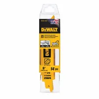 DEWALT Reciprocating Saw Blade: 14 Teeth per Inch, 6 in Blade Lg, 0.04 in Blade Thick, 25 PK (MPN DWAR6114B25)