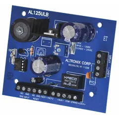 ALTRONIX Power Supply 2Out 12Dc Or 24Dc @ 1A: Power Supply, 24V AC (MPN AL125ULB). Key specifications — Input Voltage: 24V AC; Material: Phenolic/Fiberglass; Brand: ALTRONIX; Product Type: Power Supply.