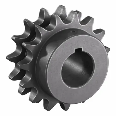 TRITAN Roller Chain Sprocket: 60-2, For 3/4 in Chain Pitch, 1 3/8 in Bore Dia - Size 60-2 Fixed-Bore Roller Chain Sprockets