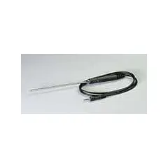 Immersion temperature probe with proprietary connector. Measures from -40 to 220°C (-40 to 482°F). Cable length 0.99 m. Suitable for measuring liquid or gas temperatures in industrial processes, HVAC, and laboratory applications.