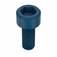 Metric system standard socket head cap screw with M4x0.70 thread, 10 mm length, and 3 mm hex drive. Made of alloy steel with a blue phosphate finish. Right-hand thread. Supplied in a 50-piece pack. Suitable for general fastening applications requiring a compact, high-strength fastener
