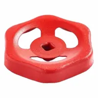 JW WINCO Valve Handwheel: 6 Point, 70 mm Handle Dia, 8 mm Square Spindle, Red, Steel (MPN 227.6-ST-70-V8-RT)