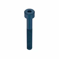 M4 x 0.70 metric socket head cap screw, 30 mm long, made of alloy steel with a blue phosphate finish. Right-hand thread, 3 mm drive size. Supplied in a 50-piece pack. Used in machinery and industrial assemblies requiring a standard-strength metric fastener
